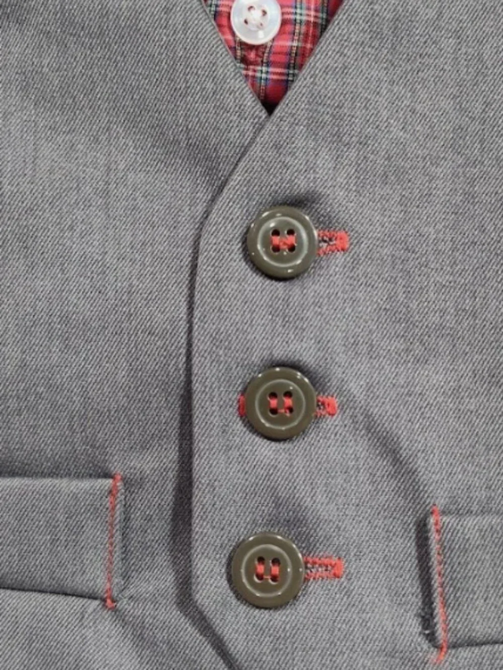 Hudson Ferrell Baby Suit and Bow Tie 4 Piece 12 Month Baby Red/Grey Clip Tie
